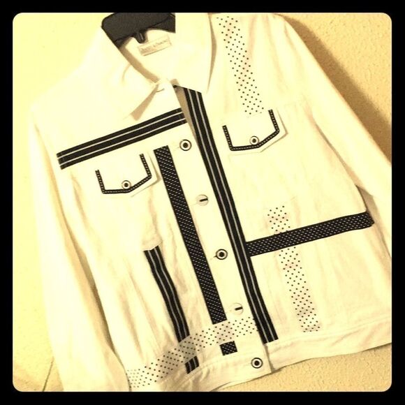 Draper's & Damon's Black & White Statement Jacket - Picture 1 of 16